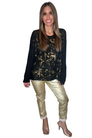 Metallic Gold Glam Jogger