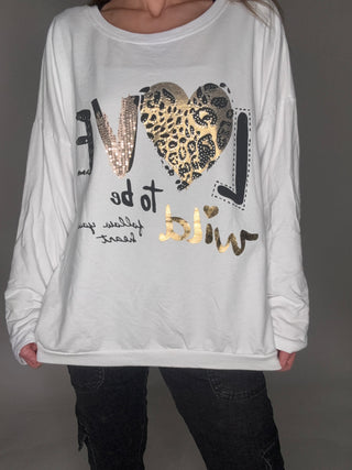 LOVE Graphic Cotton Sweatshirt