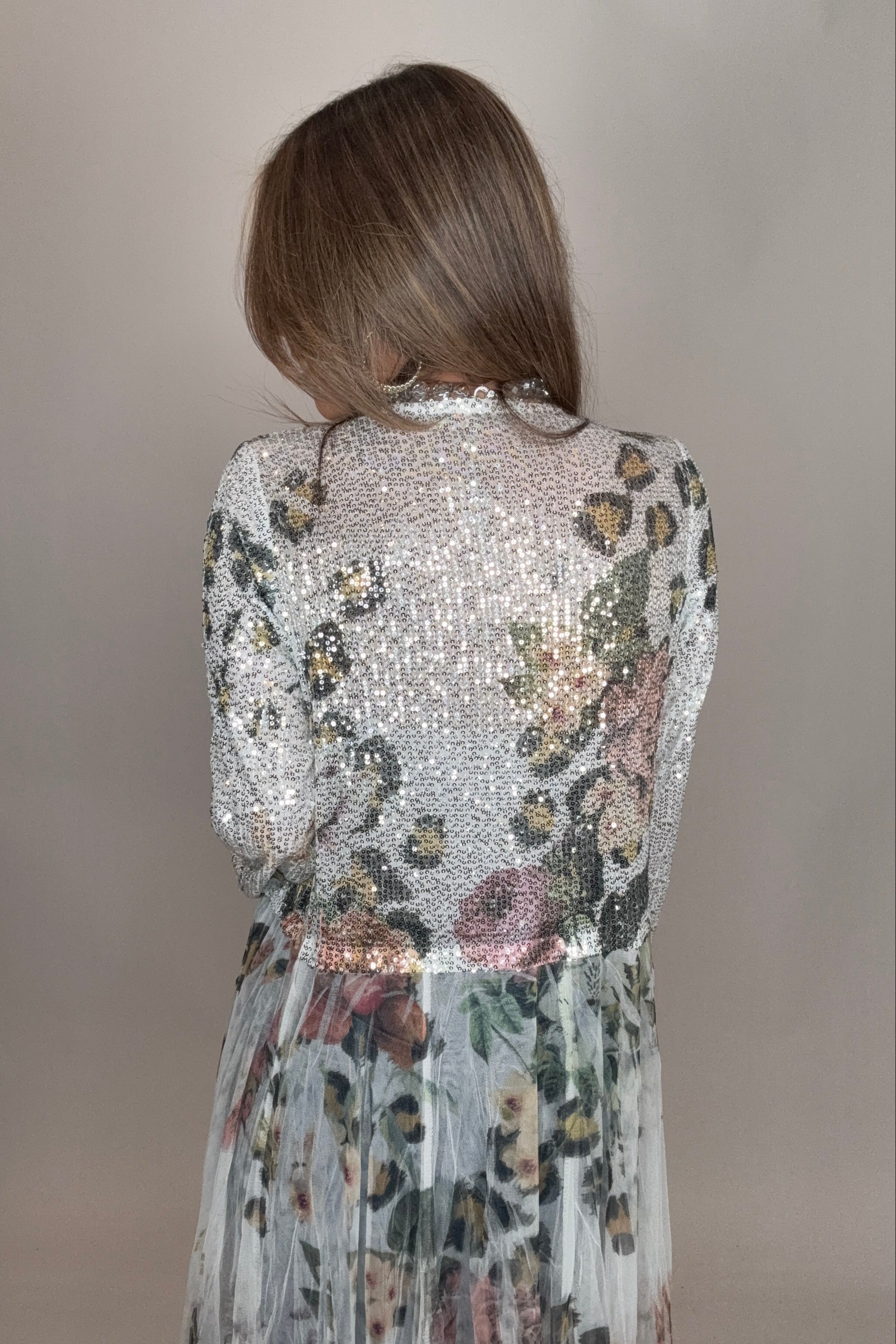 Rose Leopard Sequin Duster Rose Leopard Sequin Duster