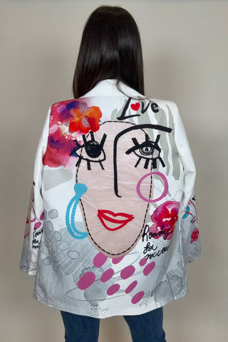 Picasso Print Blazer - Born To Glam
