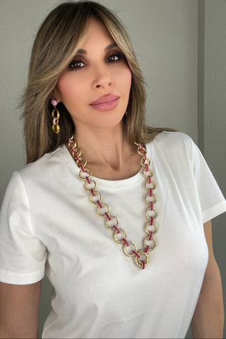 Crystal Chain Link Necklace - Born To Glam