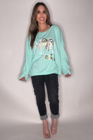 LOVE Graphic Cotton Sweatshirt