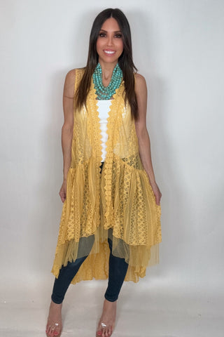 Mustard Blazer Cardigan - Born To Glam