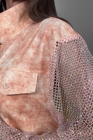 Peach Crystal Jacket - Born To Glam