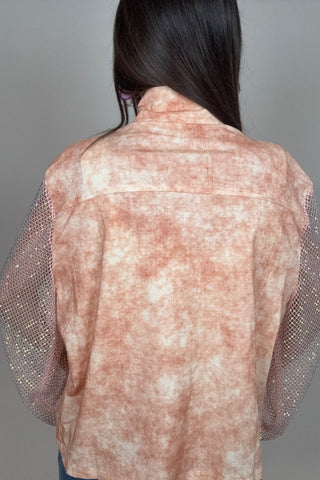 Peach Crystal Jacket - Born To Glam