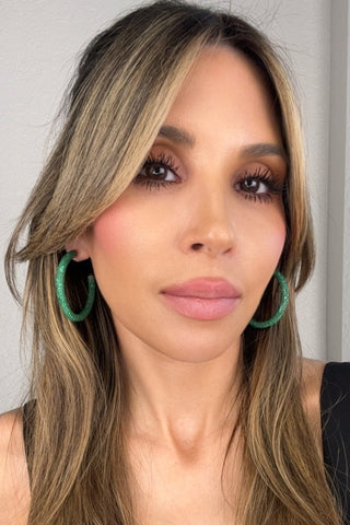 Crystal 925 Sterling Silver Hoops - Born To Glam