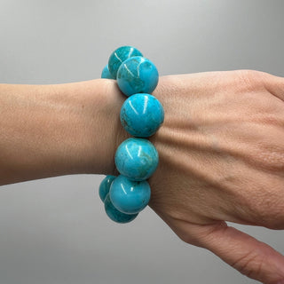 Turquoise 20mm Howlite Stretch Bracelet - Born To Glam