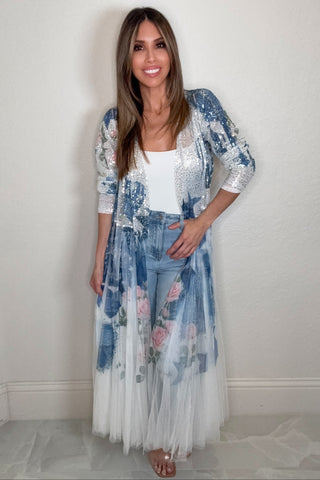 Blue Rodeo Sequin Duster