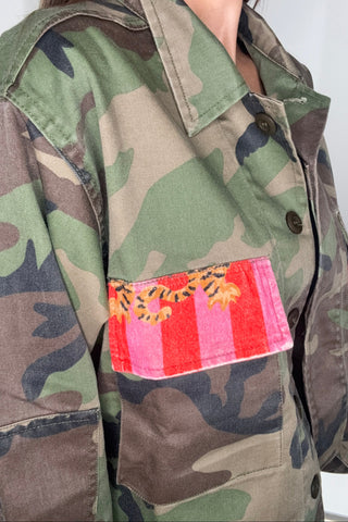 Camo & Tiger Print Cropped Jacket - Born To Glam