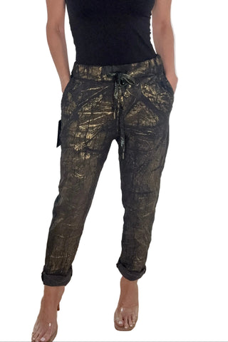 Black Metallic Glam Jogger - Born To Glam