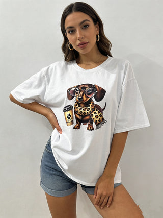 White Dog Coffee Graphic Tee