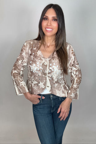 Star Faux Suede Short Jacket - Born To Glam