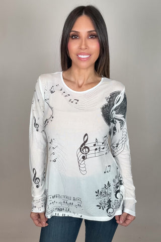 Musical Mesh Top - Born To Glam