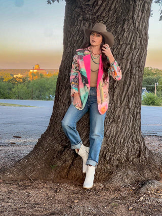 Baha Ranch Retro Pop Western Pop Cowgirl Blazer - Born To Glam