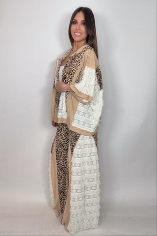 Leopard Pattern Lace Pants - Born To Glam