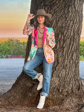 Baha Ranch Retro Pop Western Pop Cowgirl Blazer - Born To Glam