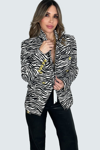 Zebra Print Blazer - Born To Glam