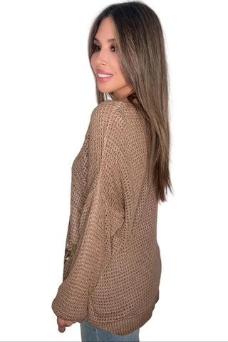 Camel Wild Love Waffle Knit - Born To Glam