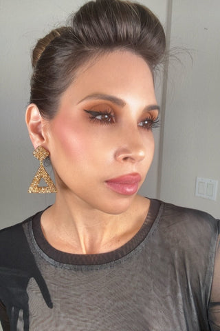 Triangle Crystal 925 Sterling Silver Dangle Earring - Born To Glam