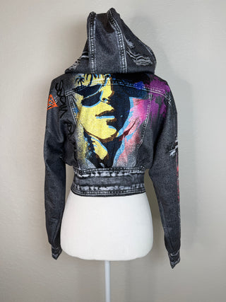 Style the Her Bottari Denim Effect Hoodie exclusively at Born To Glam