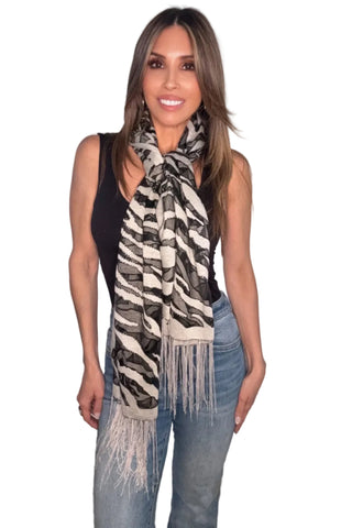 Multi-Way Animal Print Scarf Top