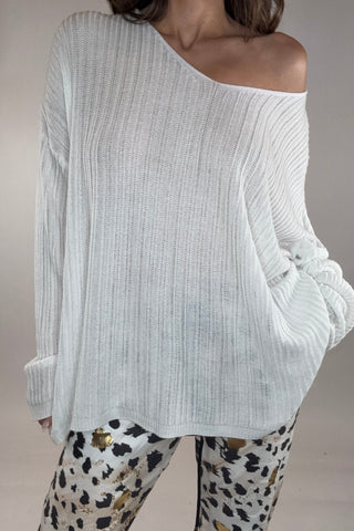 Luxe Layers Sweater  White - Born To Glam