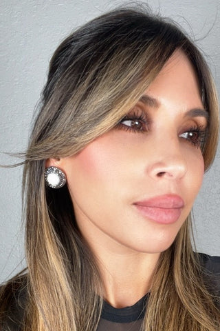 Mixed Cubic Zirconia Crystal Stud Earrings - Born To Glam