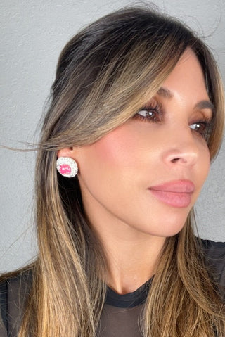 Mixed Cubic Zirconia Crystal Stud Earrings - Born To Glam