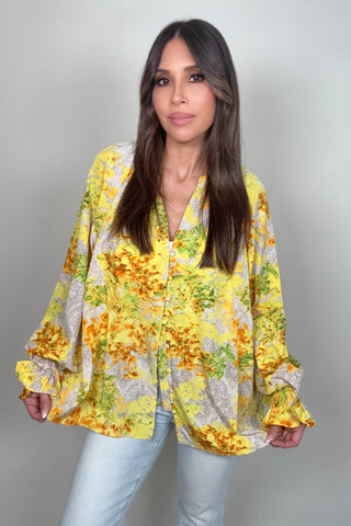 Yellow Floral Top