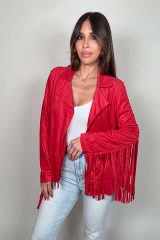 Suede Fringe Jacket - Born To Glam