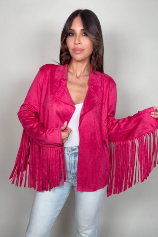 Suede Fringe Jacket - Born To Glam