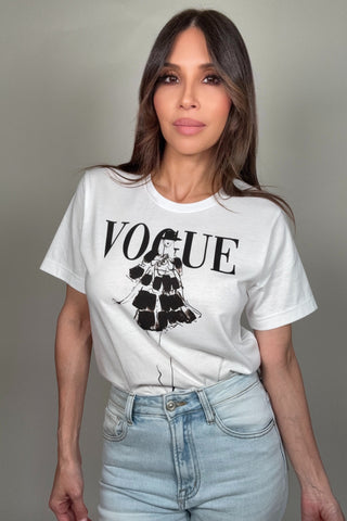 black and white graphic tee