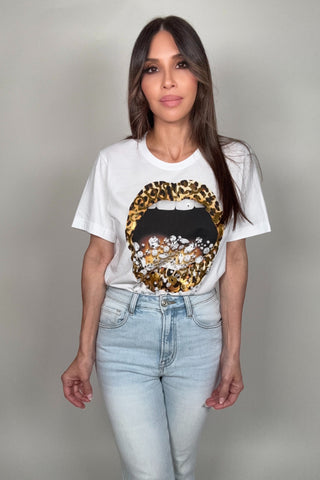 Leopard Lips Graphic Tee