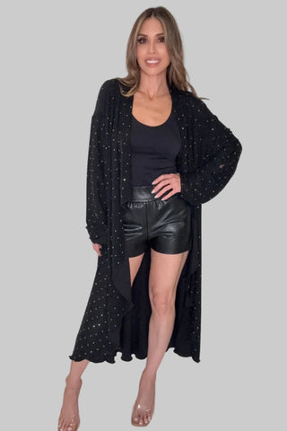 Black Studded Duster