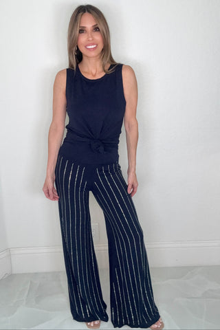 Style the Solid Blue Tank Top exclusively at Born To Glam