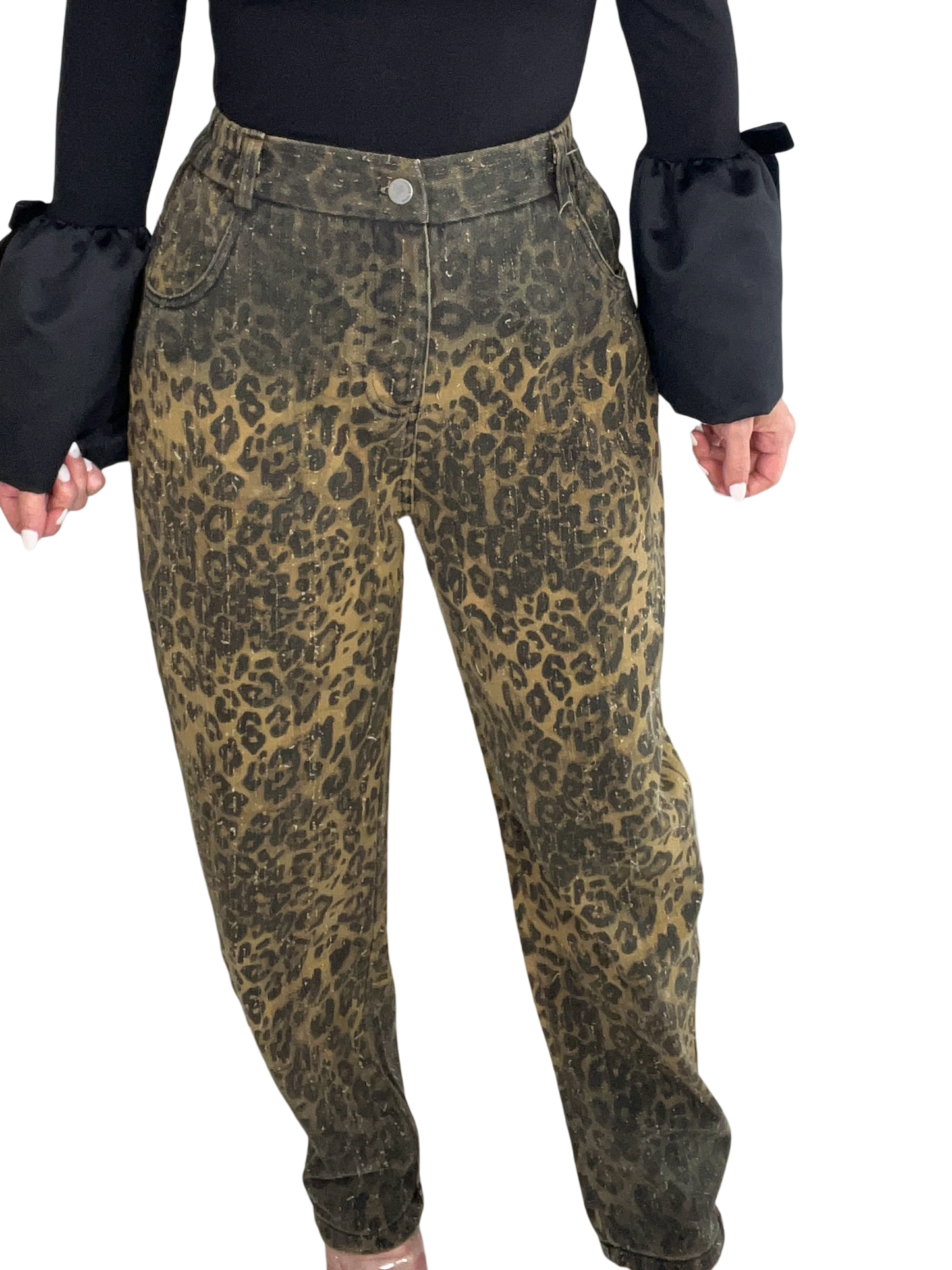 Leopard Print Jeans - Born To Glam Born To Glam