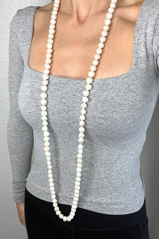 Classic Pearl Long Necklace - Born To Glam