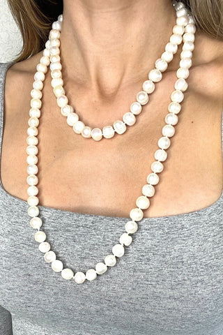 Classic Pearl Long Necklace - Born To Glam