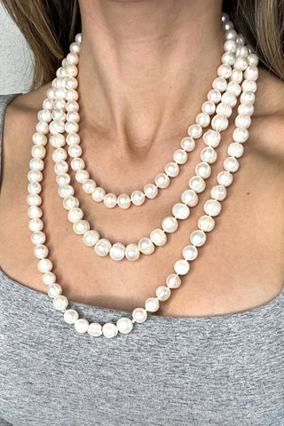 Classic Pearl Long Necklace - Born To Glam