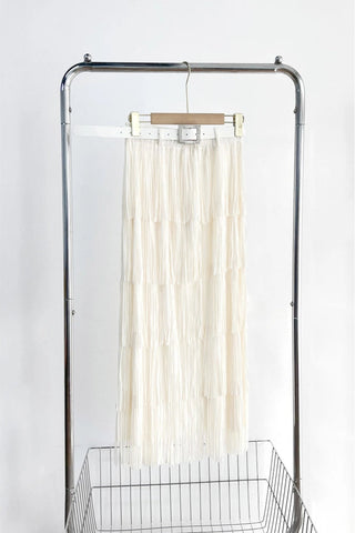 Fringe Layered Skirt - Born To Glam