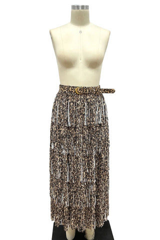 Fringe Layered Skirt - Born To Glam