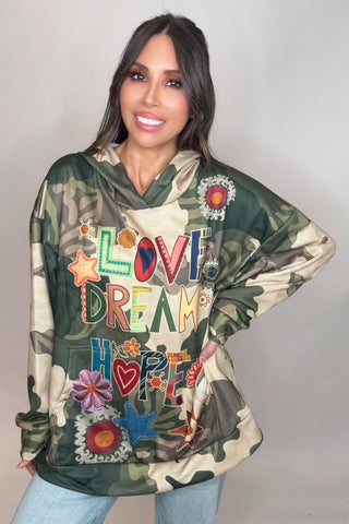 Love Dream Hope Hoodie  Sweatshirt - Born To Glam
