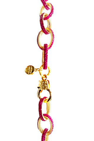 Crystal Chain Link Necklace - Born To Glam