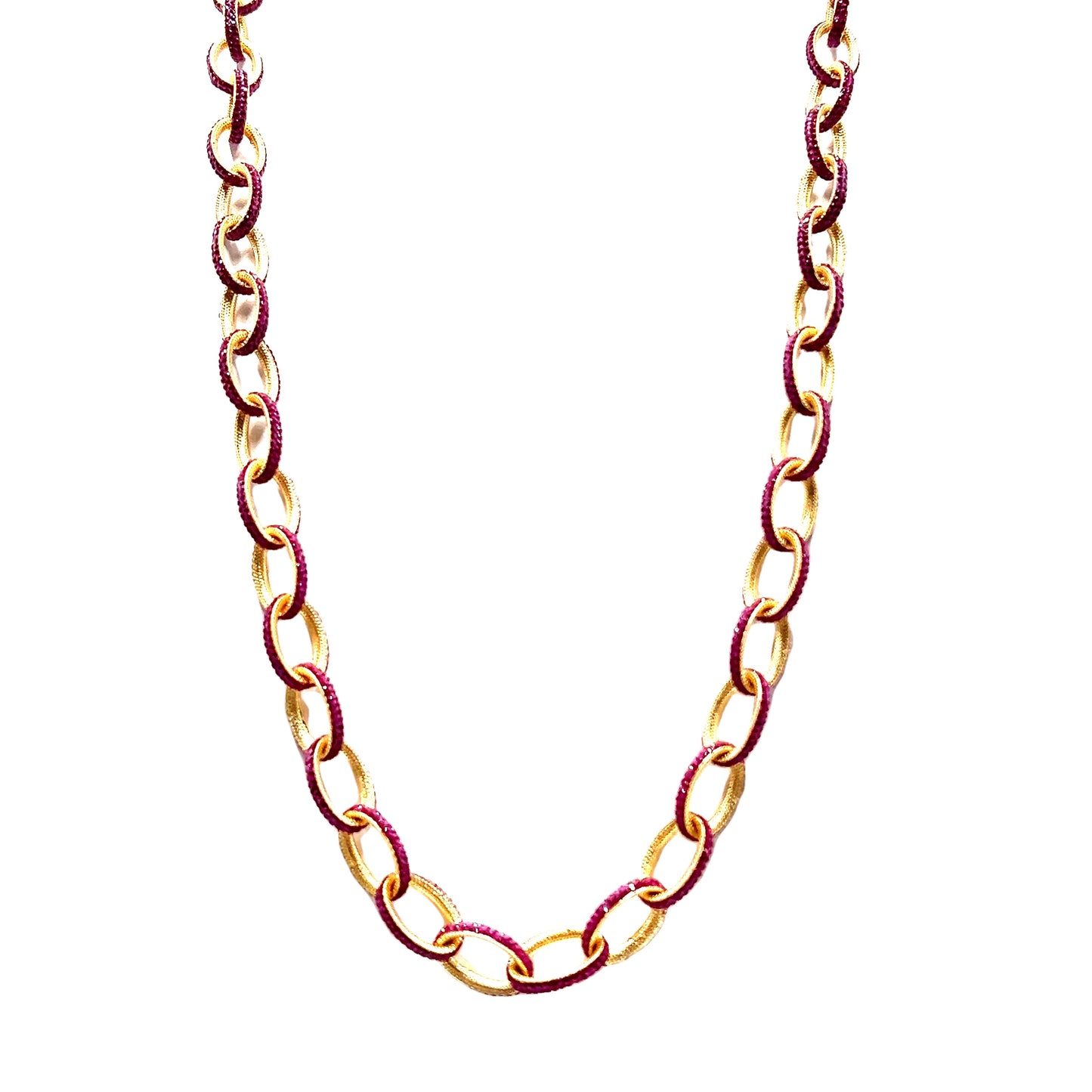 Crystal Chain Link Necklace - Born To Glam Born To Glam