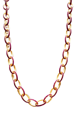 Crystal Chain Link Necklace - Born To Glam