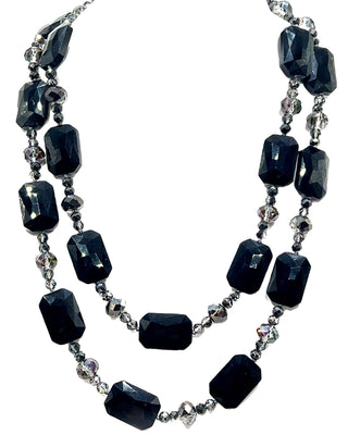 Rectangle Crystal Long Necklace - Born To Glam