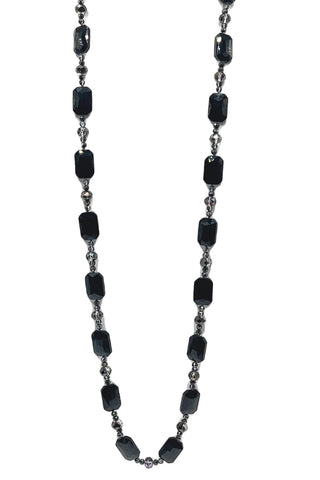 Rectangle Crystal Long Necklace - Born To Glam