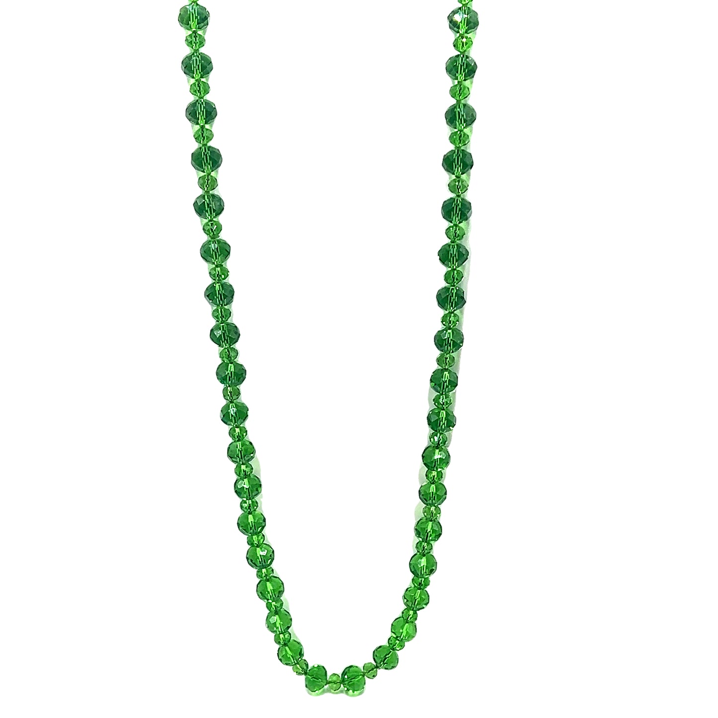 Green Crystal Long Necklace