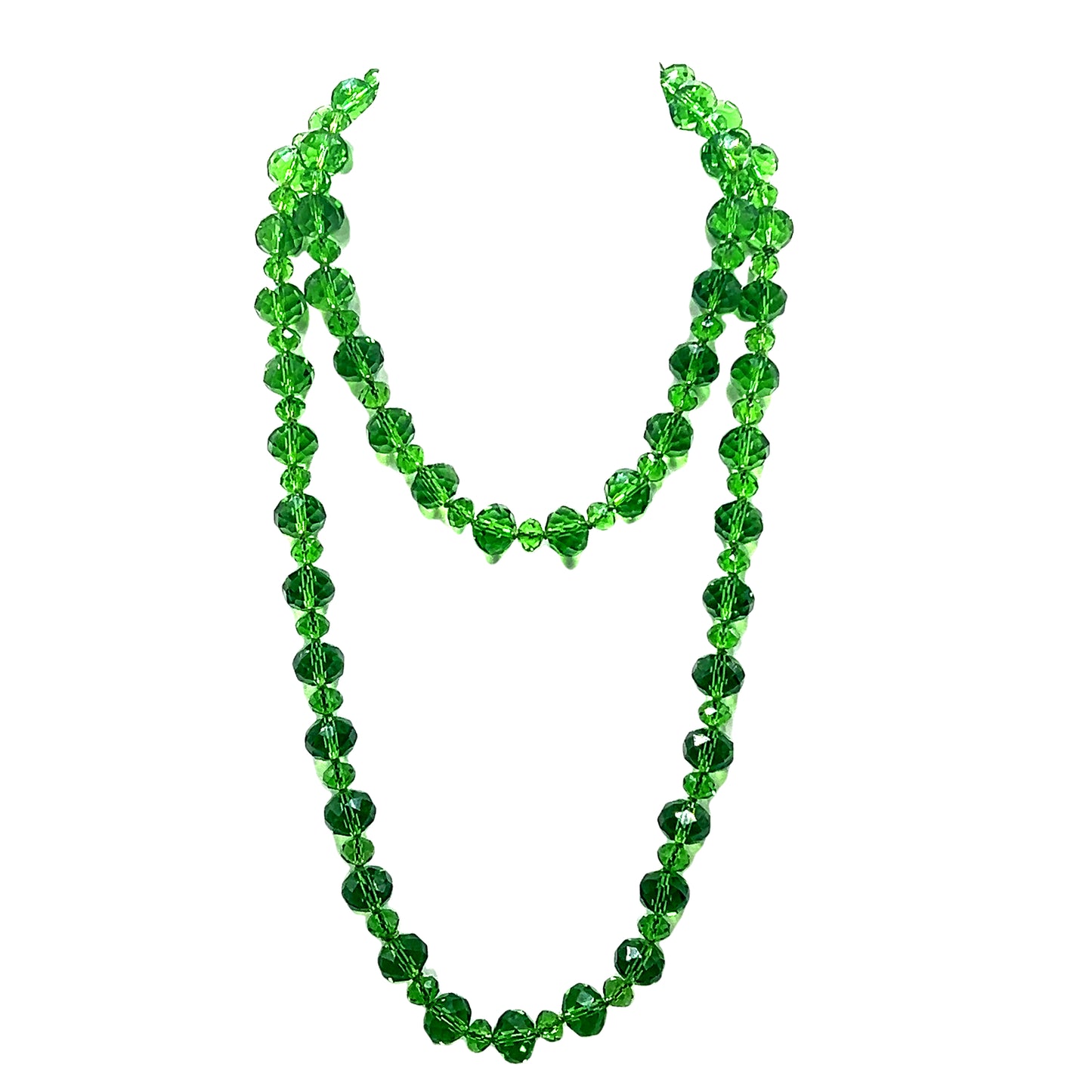 Green Crystal Long Necklace