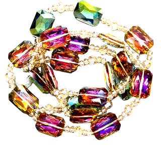 Rectangle Crystal Long Necklace - Born To Glam